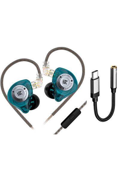 sipariş vakti KZ EDX PRO X 1DD 10mm Kulak Içi Kulaklık Mikrofonlu ve Type C D...