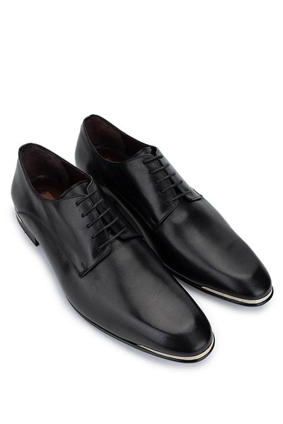 Tamer Tanca Men's Genuine Leather Black Classic Shoes