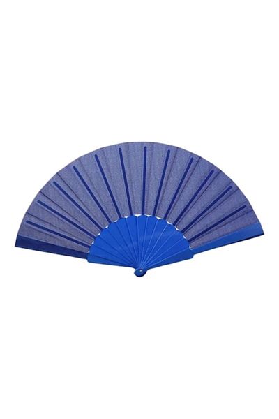 OEM Evantai din plastic si material textil, pliabil, albastru