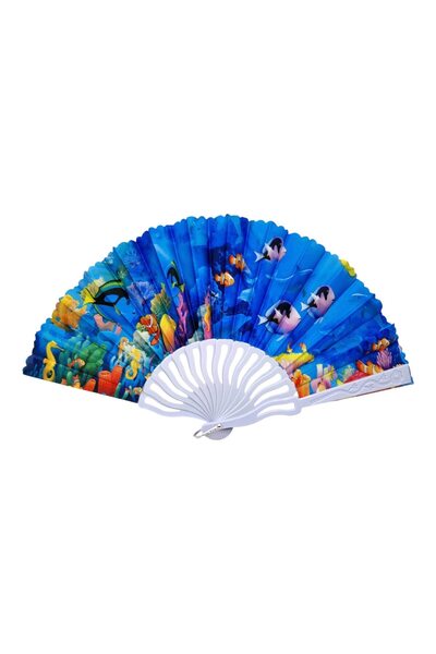 OEM Evantai din plastic si material textil, pliabil, model marin 1