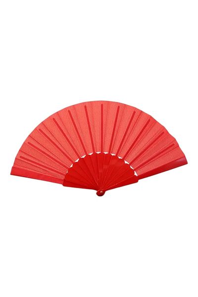 OEM Foldable Fan in Plastic and Textile, Red
