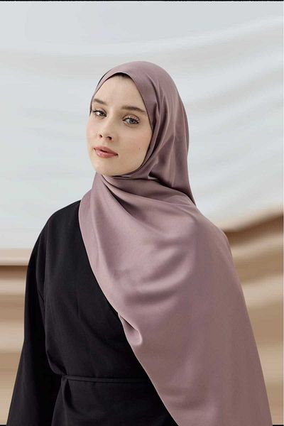 Freeista Coffee Shawl Silky Series, the Front Is Light Glossy the Back Is Matt