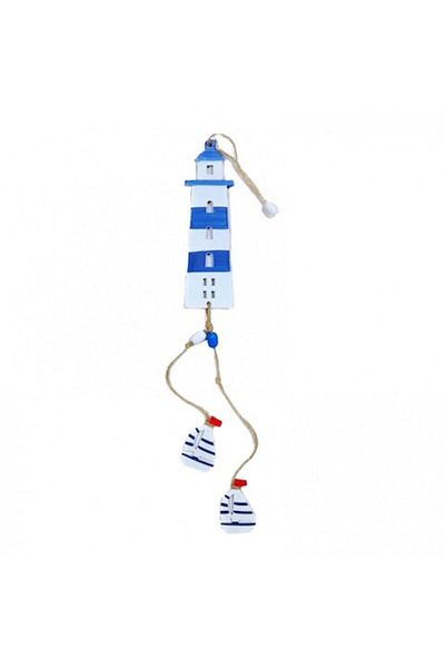 OEM Wooden wall decoration, lighthouse with hanging system, marine theme, 53 cm