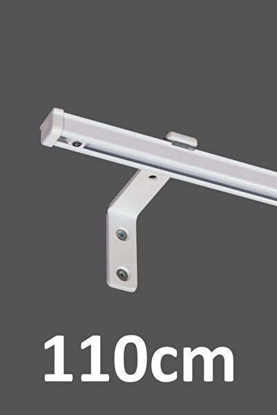 İzen Beyaz 110cm Tekli Metal Rustik (90mm) Metal L Duvar Montaj Ayaklı (19mm)...