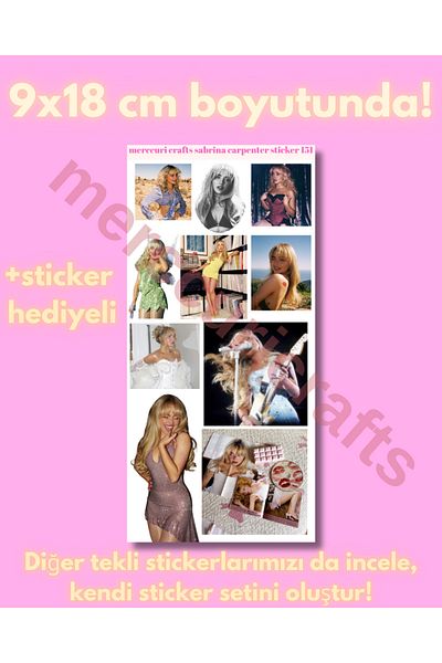 merccuri crafts Sabrina Carpenter Sticker (10+ Pcs High Quality) - for Notebook Agenda, Laptop, Scrapbooking