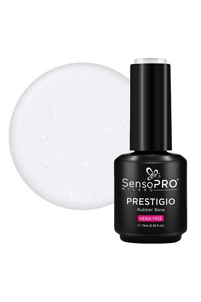 SensoPRO Milano Baza de cauciuc PRESTIGIO SensoPRO Milano - Sparkle Whisper 15ml
