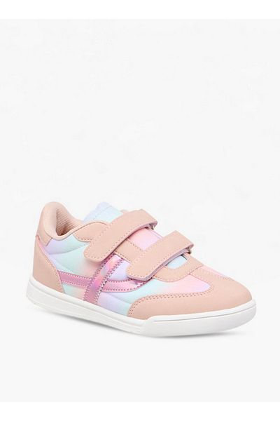 Flora Bella by Shoexpress Girls Colourblock Sneakers with Hook and Loop Closure