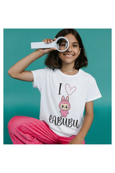 ALPŞAN TİCARET Tricou Labubu Tricou pentru copii Labubu Tricou unisex pentru adulți Labubu