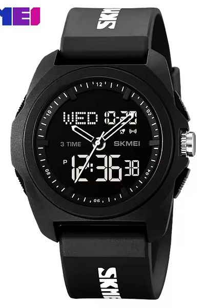 Skmei 2199 Silicone Cord Black Sporty Men's Wrist Watch