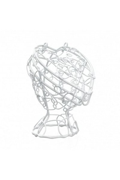 OEM Metal Decorative Basket in Heart Shape with Hinged Lid, 7 cm