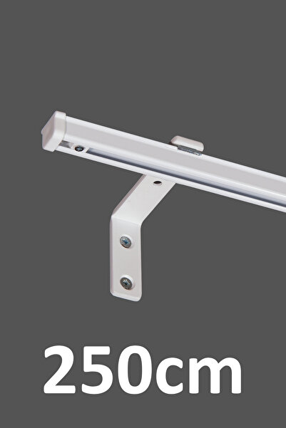İzen Beyaz 250cm Tekli Metal Rustik (90mm) Metal L Duvar Montaj Ayaklı (19mm)...