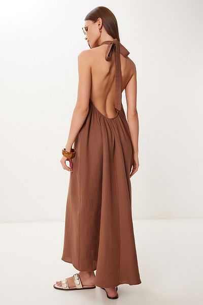 Lovelyİstanbul Καλοκαιρινό φόρεμα μουσελίνας Halter Neck