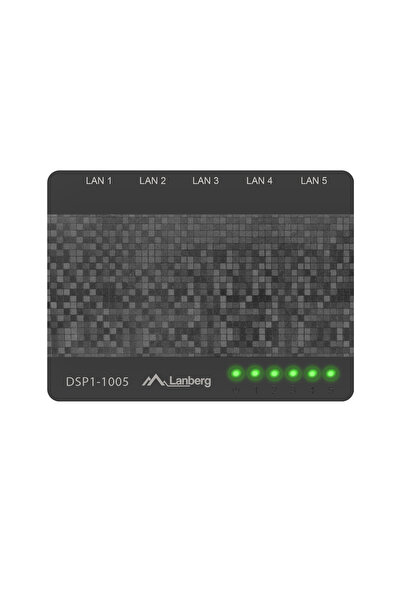 Lanberg Switch Gigabit 41569, cu 5 porturi RJ-45 Gigabit Ethernet 10/100/1000 Mbps, 5V