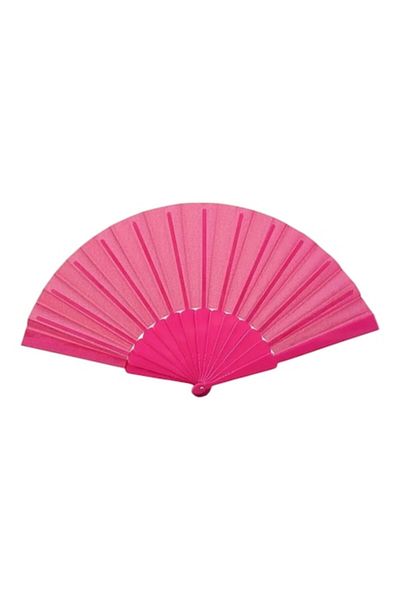 OEM Evantai din plastic si material textil, pliabil, roz