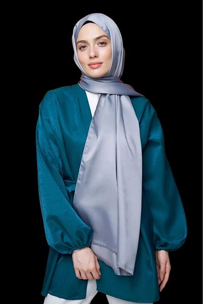 Freeista Smoke Shawl Silky Series, the Front Is Light Glossy the Back Is Matt