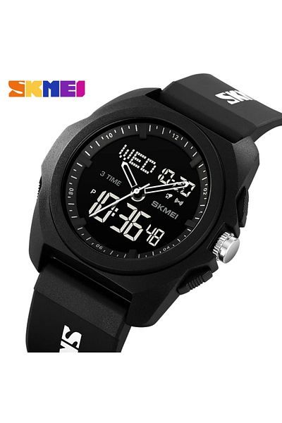 Skmei 2199 Silicone Cord Black Sporty Men's Wrist Watch