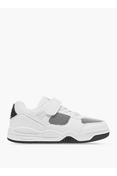 Kappa Boys' Logo Print Sneakers with Hook and Loop Closure