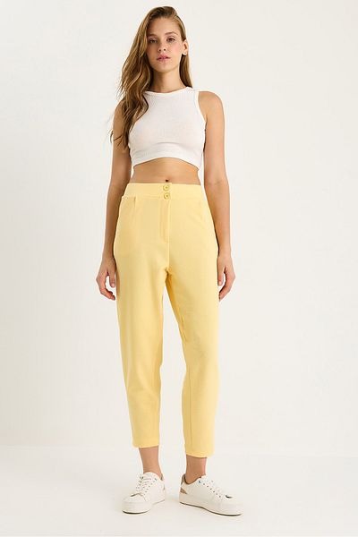 Bianco Lucci Women's Double Button Pocket Detailed Balloon Pants 60283471