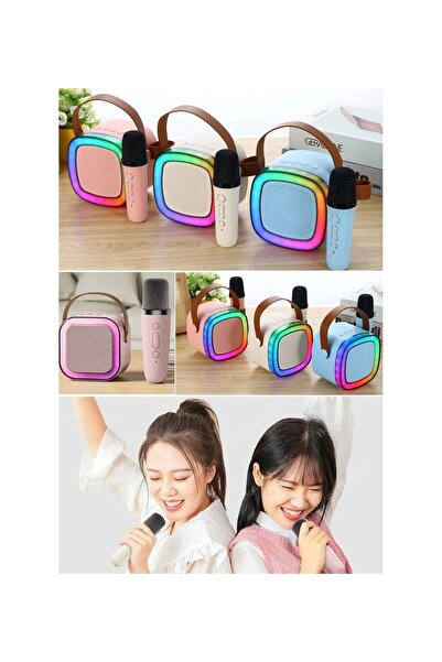 DigiMonster K12 Karaoke Makinesi – Taşınabilir Bluetooth Hoparlörlü Eğlence Deneyimi Tek Kablosuz Mikrofon