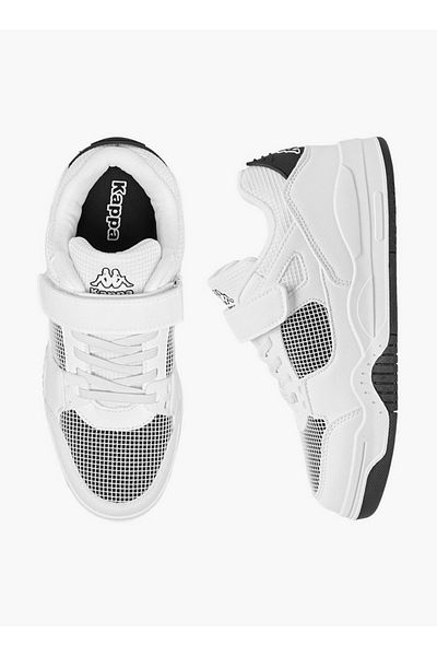 Kappa Boys' Logo Print Sneakers with Hook and Loop Closure