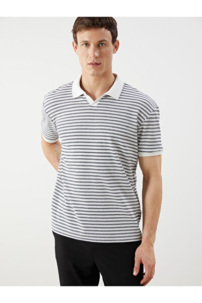 LC Waikiki Νέα σεζόν Polo Collar Striped Ανδρικό Tisort - S5Q390Z8