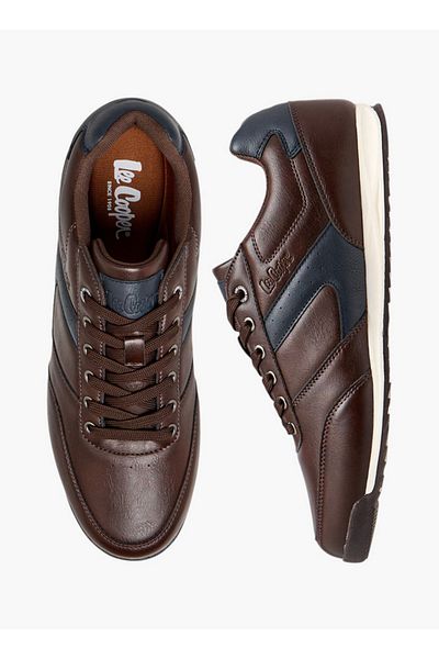 Lee Cooper Men Panelled Sneakers with Lace-Up Closure