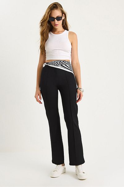 Bianco Lucci Women's Çima Detailed Spanish Leg Trousers 60283472