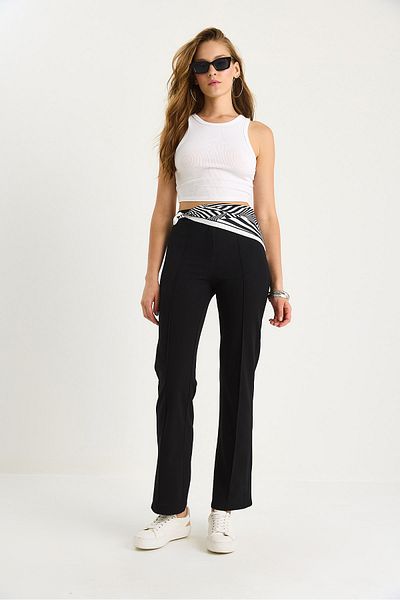 Bianco Lucci Women's Çima Detailed Spanish Leg Trousers 60283472