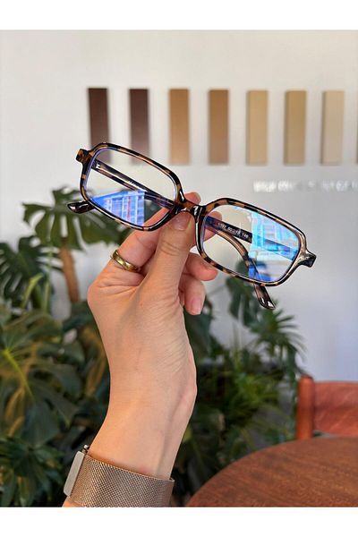 funeyes Square Leopard Rectangle Trend Miux Screen Reading Glasses Unisex 2025 Season