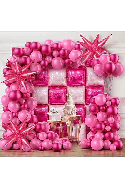 Baloane Vesele Balloon Arch Birthday Party Pink Party ARC173