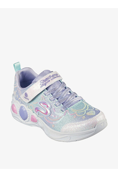 SKECHERS Girls' Light-Up Sneakers with Hook and Loop Closure - PRINCESS WISHES