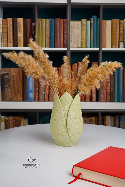 Home Özel Tasarım Taş Efekt Renk Dekoratif Lale Vazo