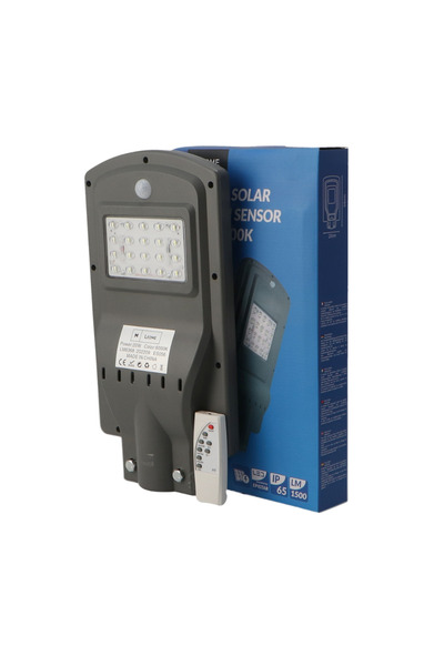 LDM Lampă stradală solară LED de 20W cu senzor, pentru iluminat public