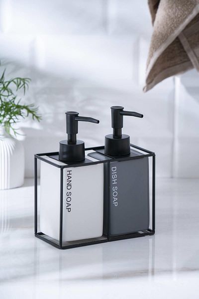 ACAR Vega 2-Piece Liquid Soap Dispenser with Stand - 17 cm