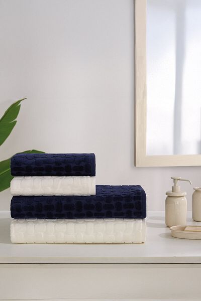 Özdilek Özdilek Tricot Velvet Towel Set