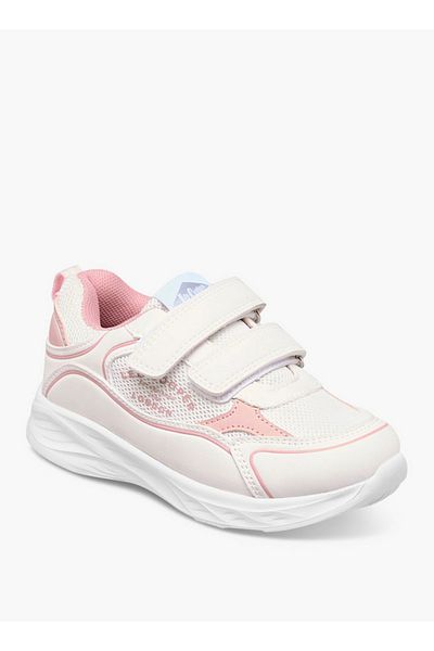 Lee Cooper Girls' Panelled Sneakers with Hook and Loop Closure