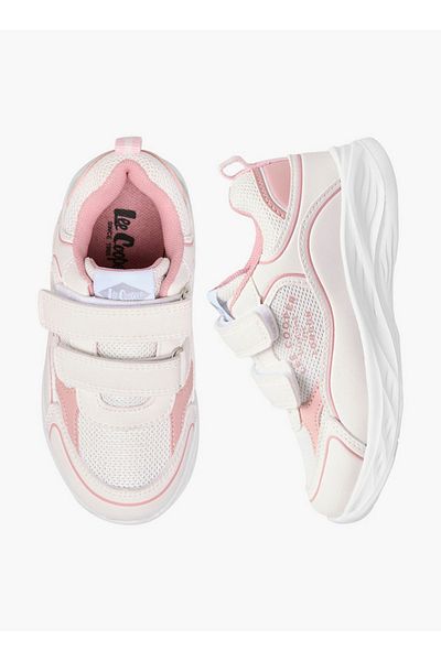 Lee Cooper Girls' Panelled Sneakers with Hook and Loop Closure