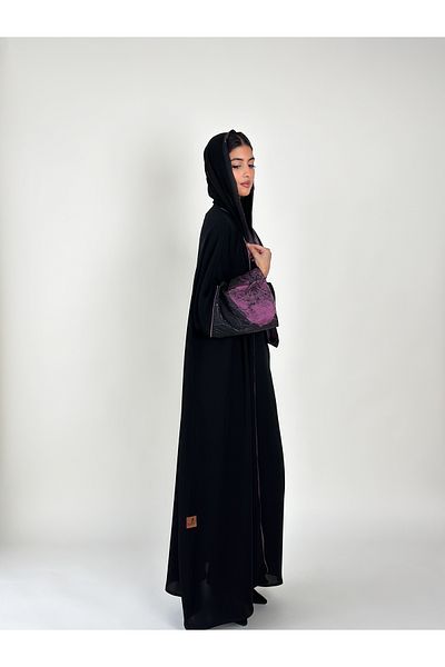 elegant hijab عباية موف مزهر