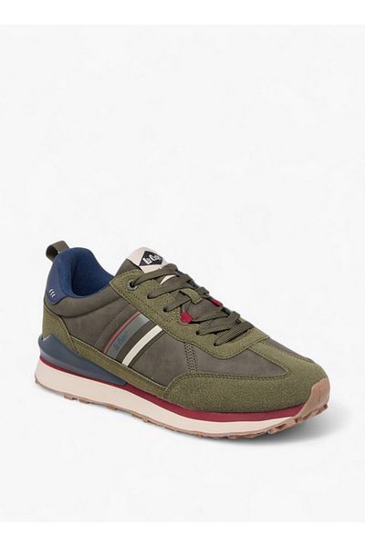 Lee Cooper Men's Panelled Sneakers with Lace-Up Closure