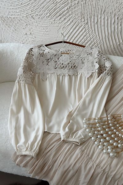 Poliyance Jade Beige Blouse