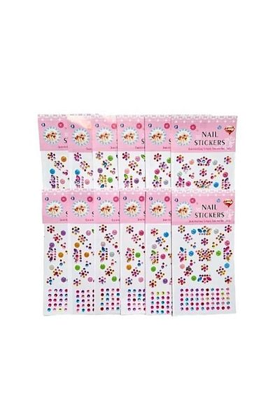OEM Sticker cristale autoadezive, 12 folii, peste 2500 strasuri, multicolore