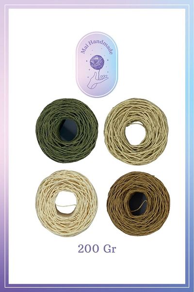 Mai Handmade Hobby ve Örgü Evi Σετ σχοινί χαρτιού των 4