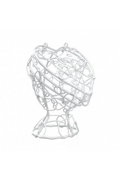 OEM Metal Decorative Basket in Heart Shape with Hinged Lid, 7 cm