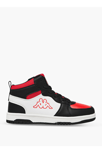 Kappa Boys' Panelled High Top Lace-Up Sneakers with Pull Tabs