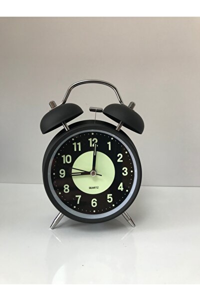 NOSTALJİM NOSTALJİK GÖRÜNÜMLÜ ALARM KURMALI PİLLİ METAL ÇALAR SAAT