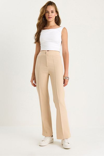 Bianco Lucci Women's Çima Detailed Spanish Leg Trousers 60283472