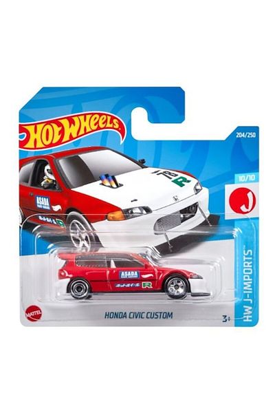 HOT WHEELS Masinuta Metalica Hot Wheels, Honda Civic Custom, 1:64, Rosu
