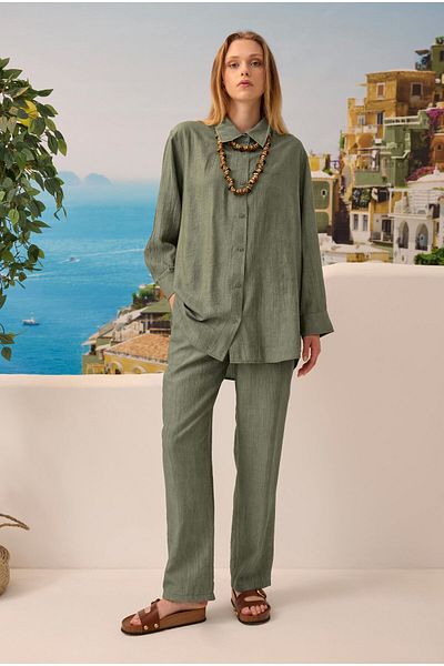 HEQA Relaxed Cut Basic Suit Dark Çağla
