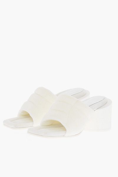 Maison Margiela Mm6 Padded Mules With Squre Toe 7Cm