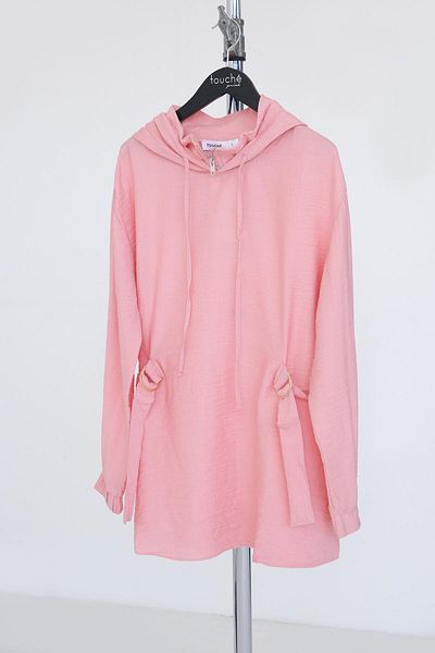 Touché Privé Metal Buckle Hooded Tunic
